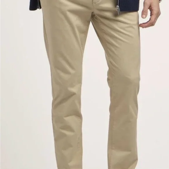 Tailor Vintage Khaki Straight Chino Pants - Neutral Beige - Picture 5 of 5